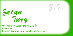 zalan tury business card